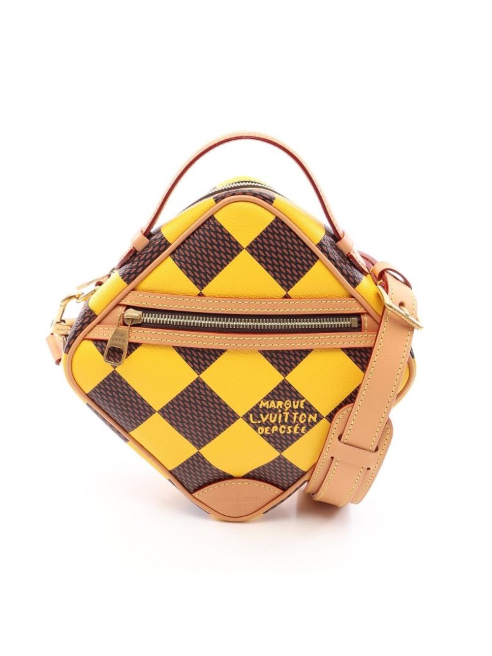 Louis Vuitton Handbag Chess Messenger Damier Pop Jaunemat 2-Way Leather